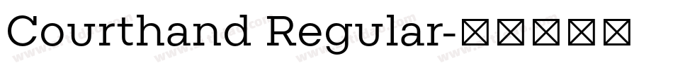 Courthand Regular字体转换